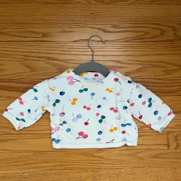Zara Multi-colored Cherry Sweatshirt - Picture 1 of 4